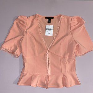 Hook-and-Eye Peplum Top